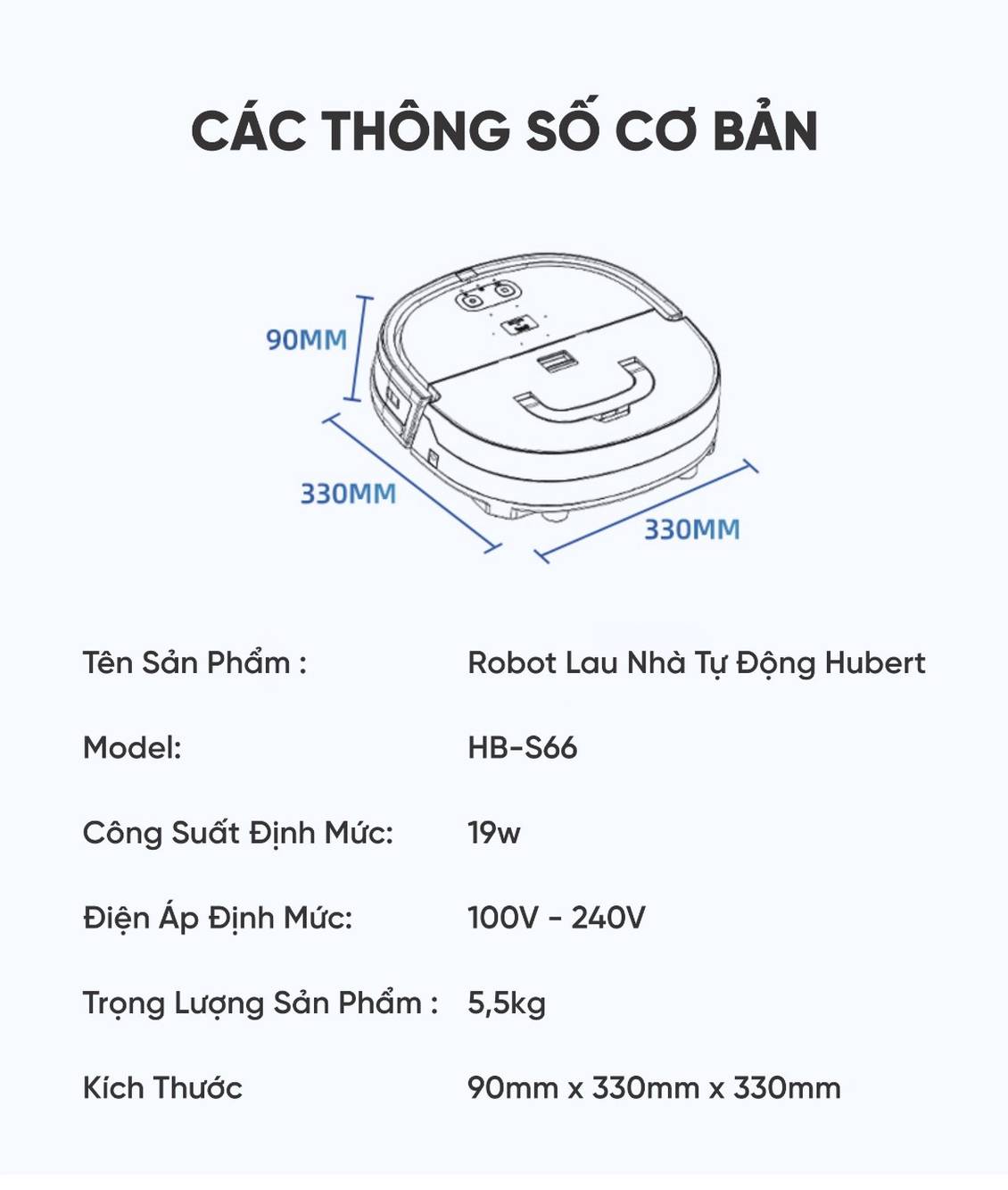 Robot hút bụi Hubert HB-S66 /Chi tiết sản phẩm 10